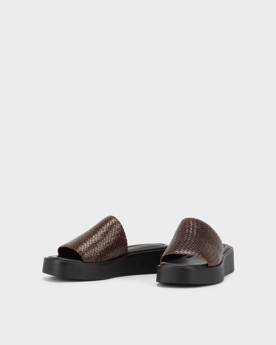 Danya sandaler Mörkbrun, Flätat Skinn