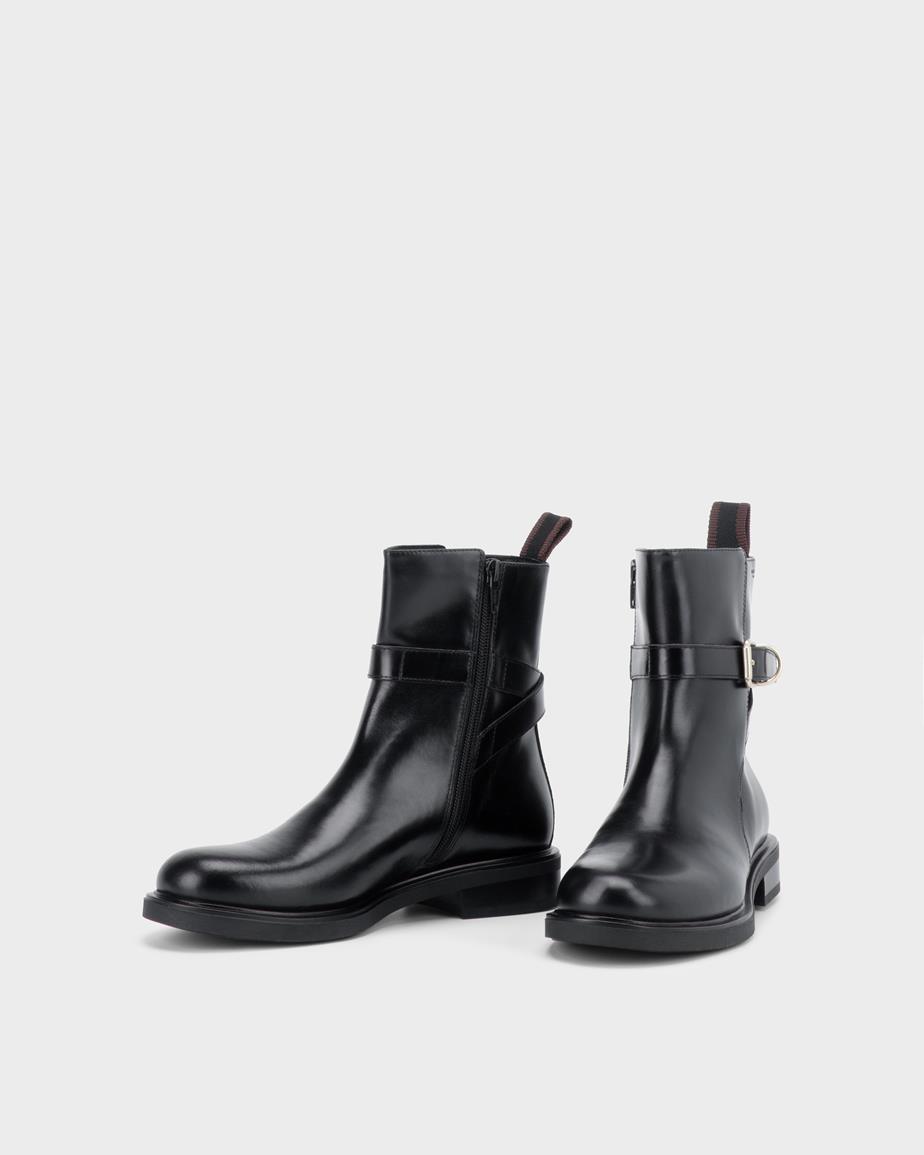 Freya boots Svart, Skinn