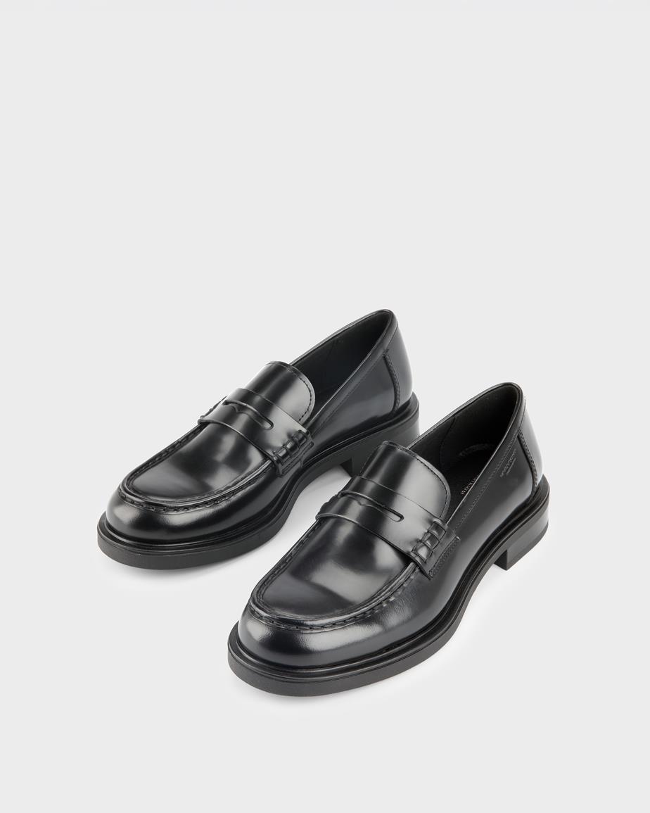 Freya loafer Schwarz, Poliertes Leder