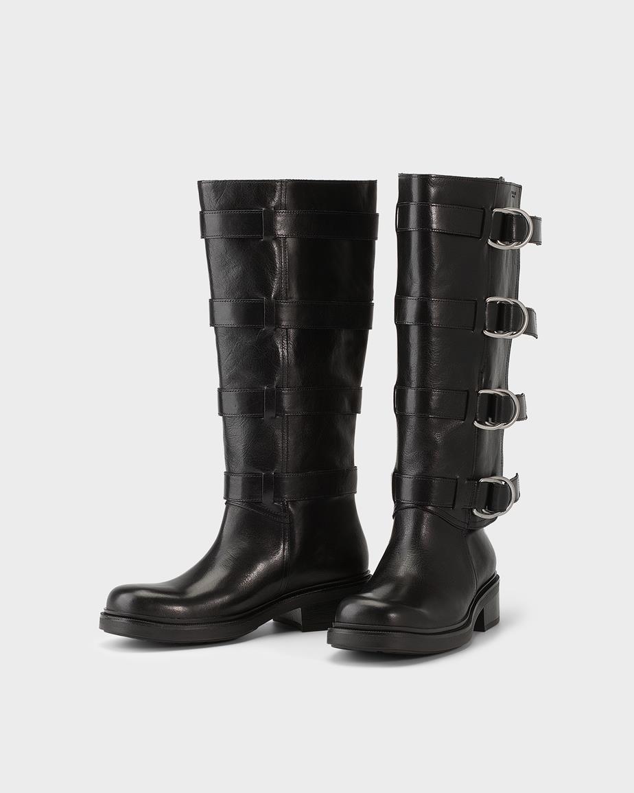 Karlie tall boots Black, Leather