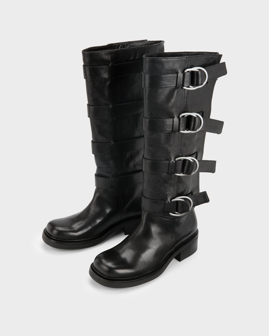 Karlie tall boots Black, Leather