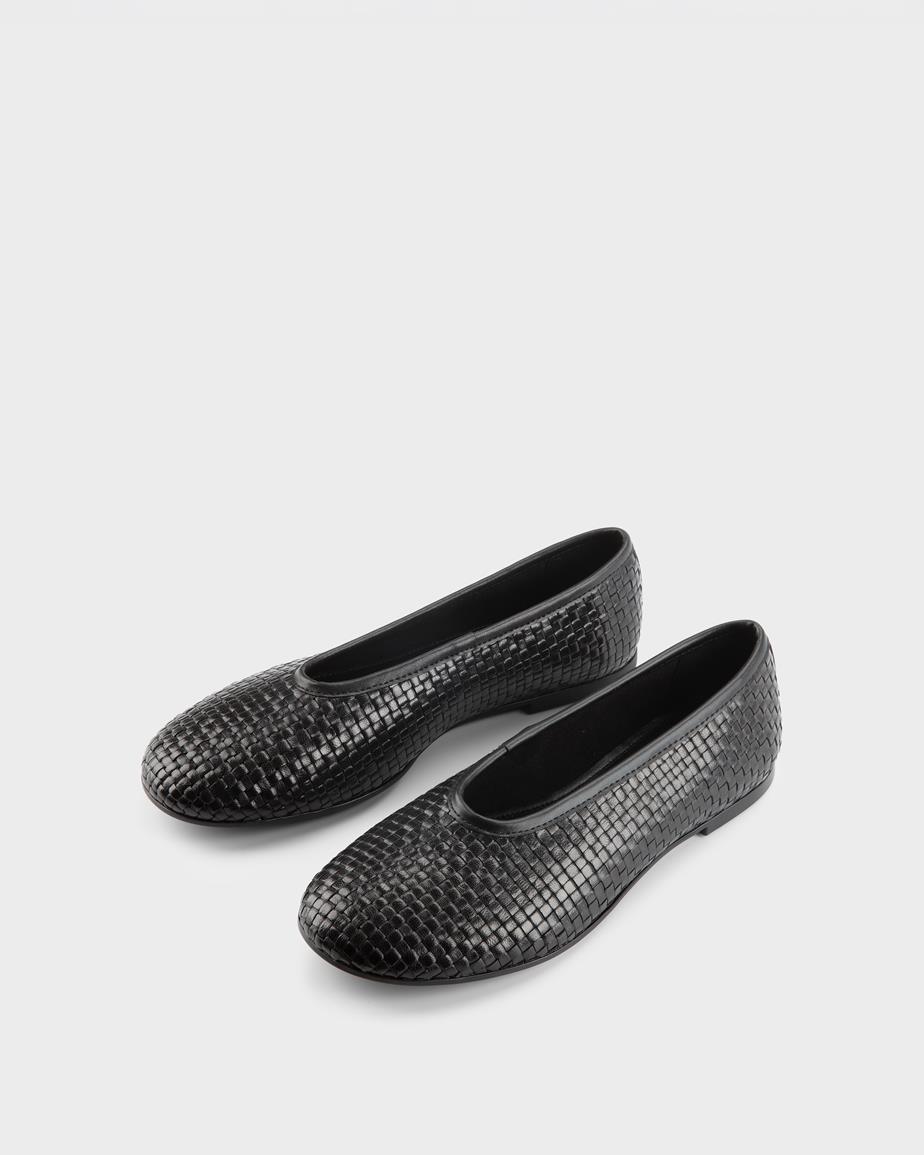 Aleya ballerinas Schwarzes, Geflochten