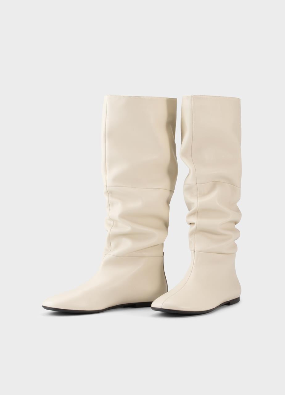 Aleya hosszú szárú csizma Bézs, Bőr