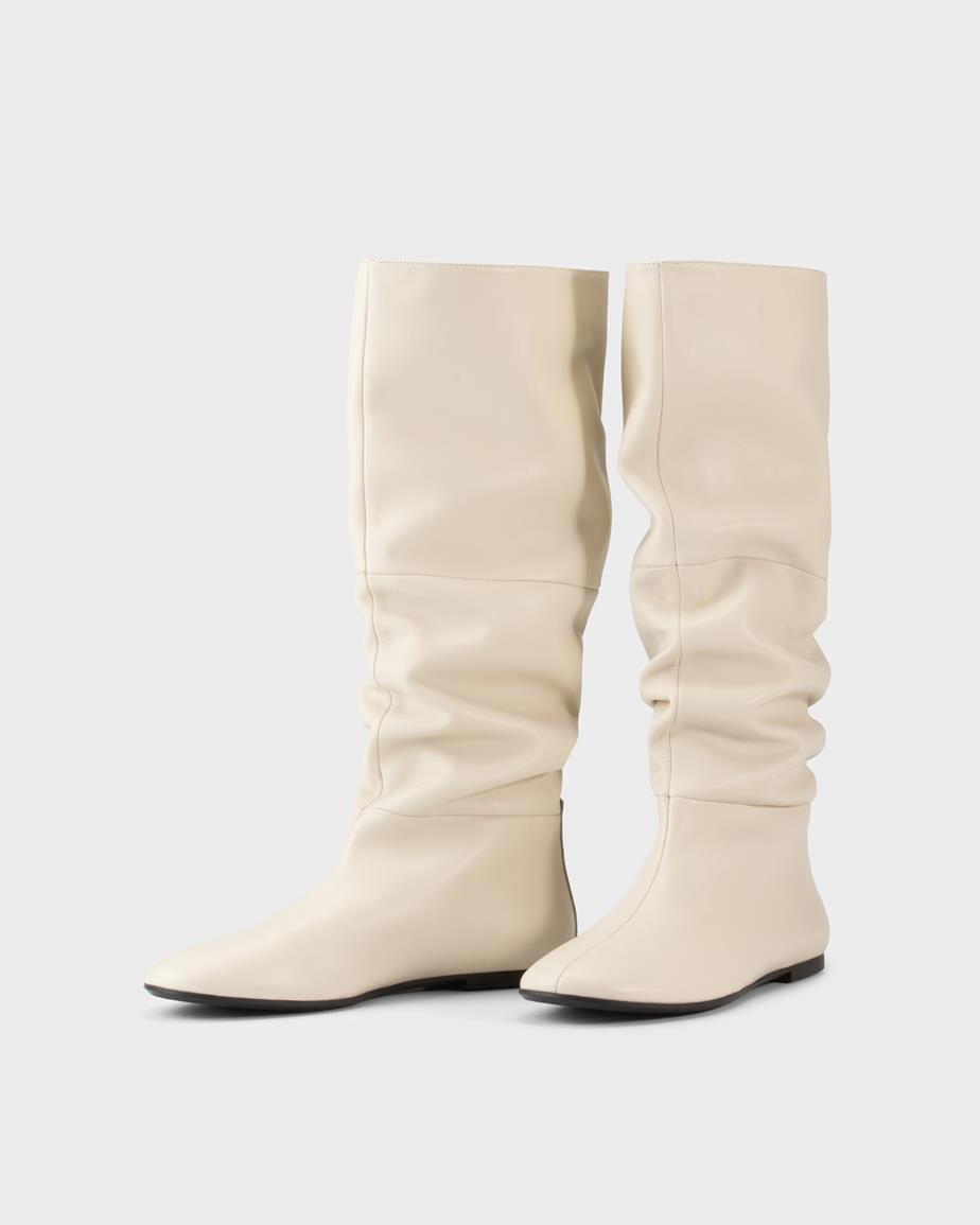 Aleya tall boots Beige, Leather