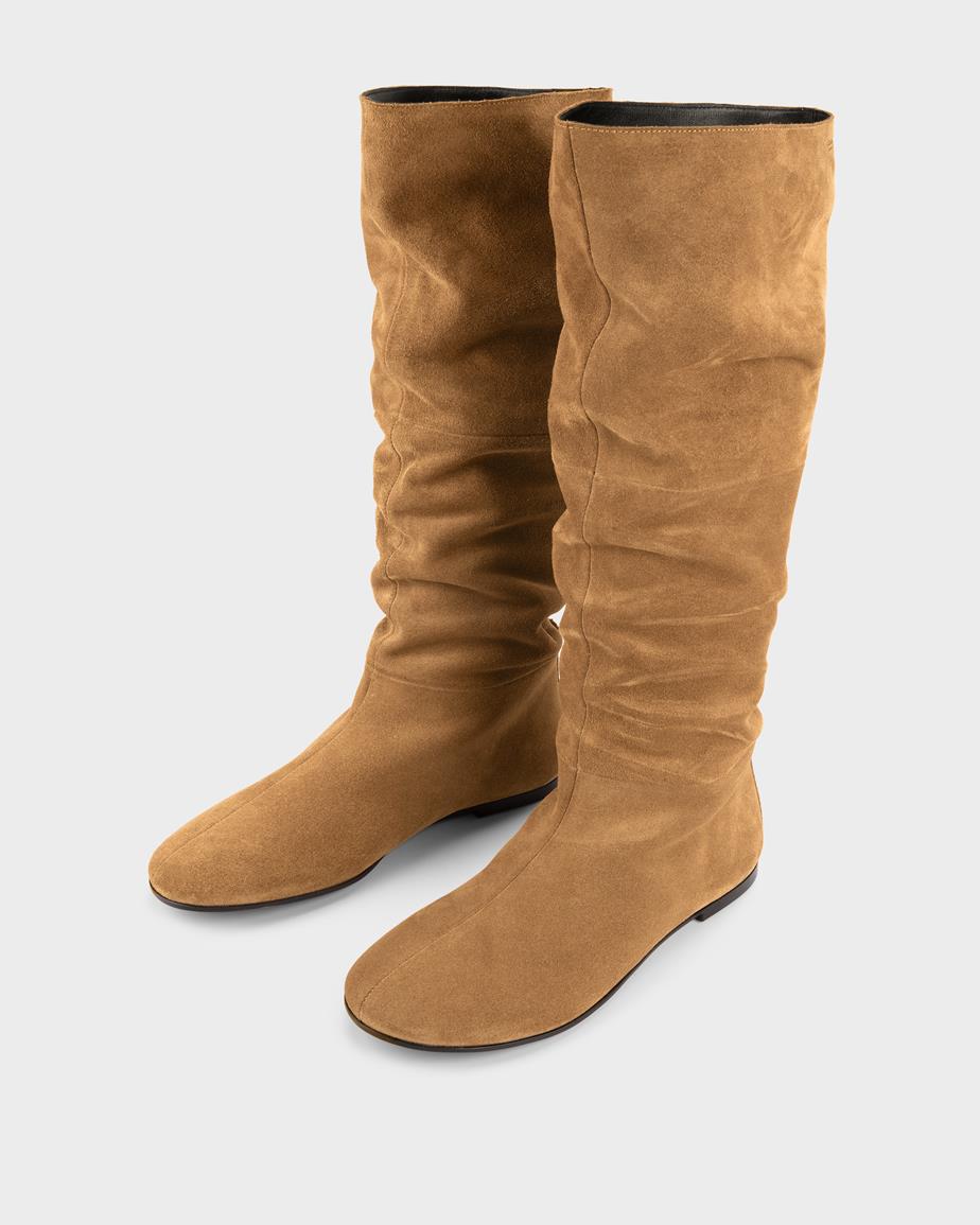 Aleya tall boots Beige, Suede