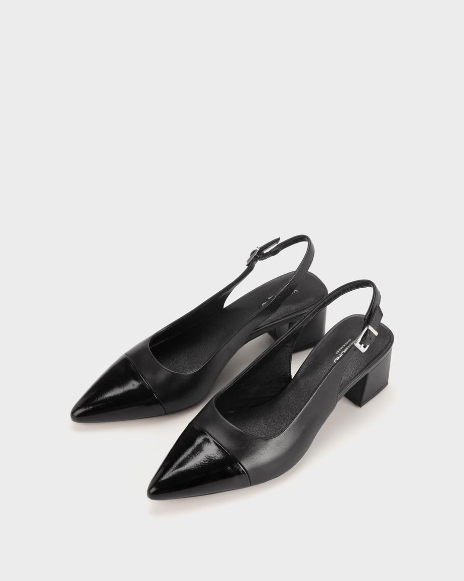 Marta pumps Black, Leather/Comb