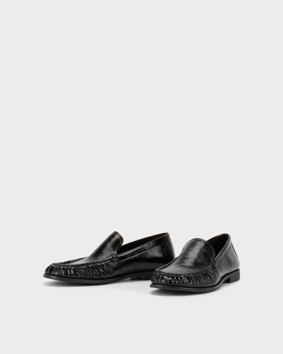 Brandi mocassins Noir, Cuir Verni
