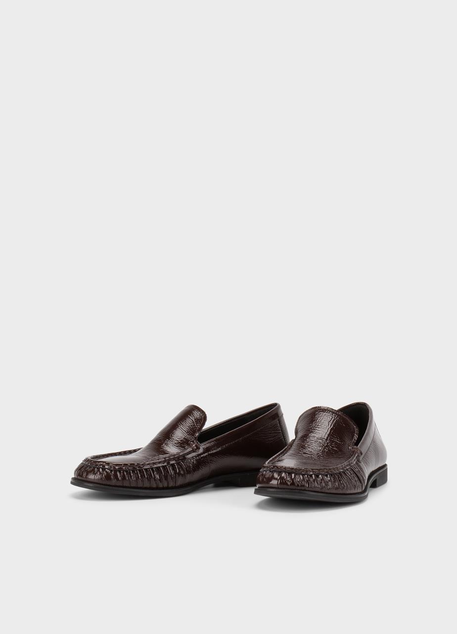 Brandi loafers Dark Brown, Patent Leather