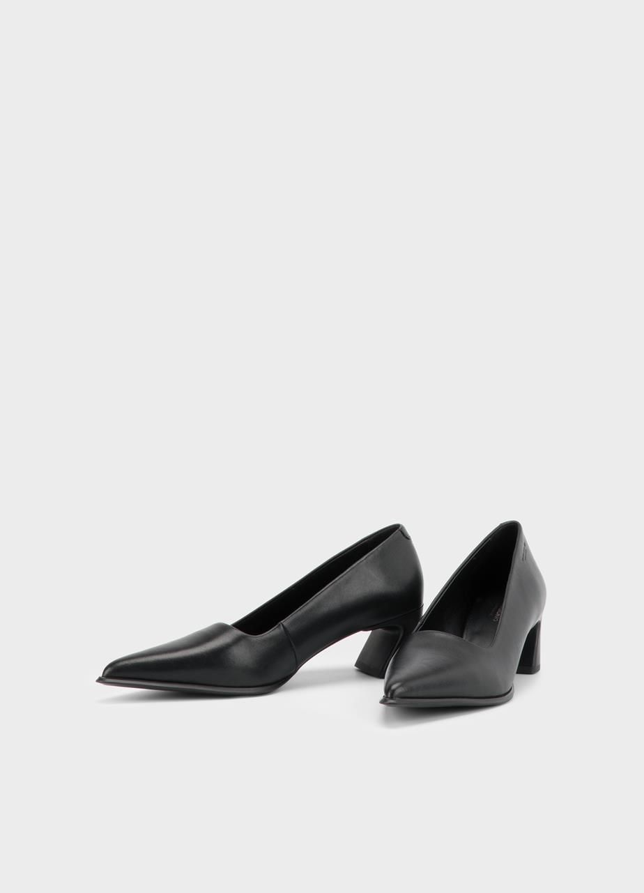 Ilona pumps Zwart, Leer