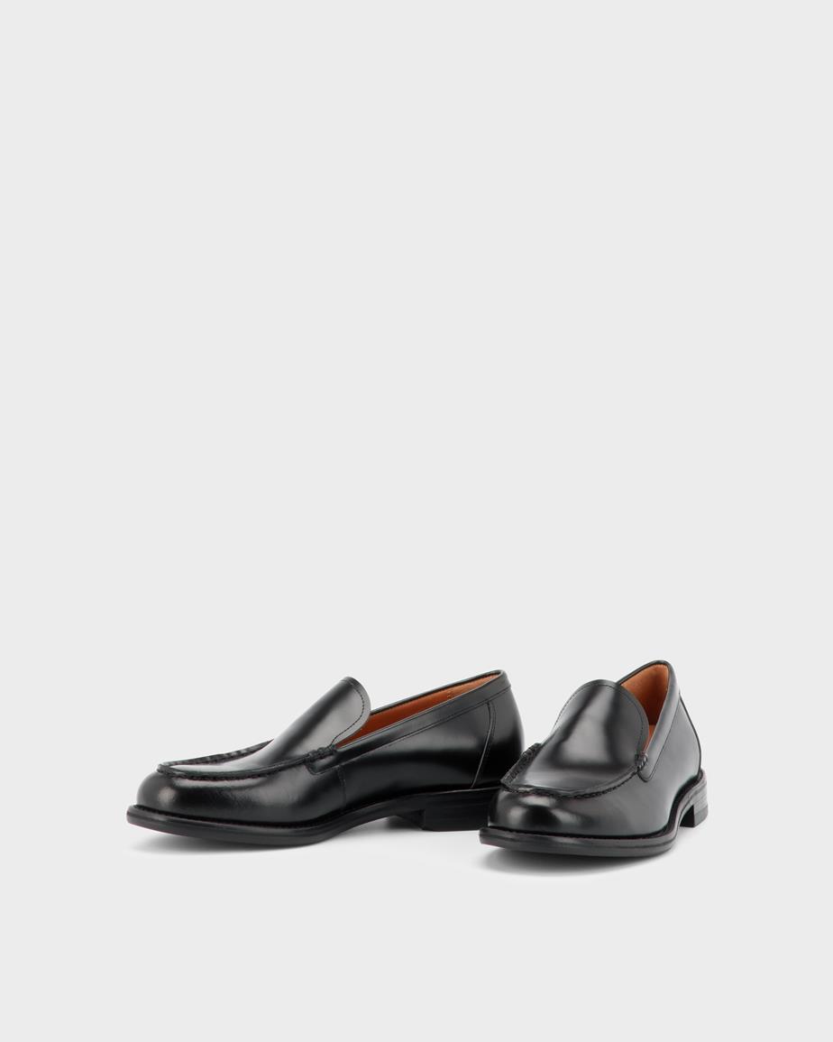 Linn loafers Black, Polished Leather