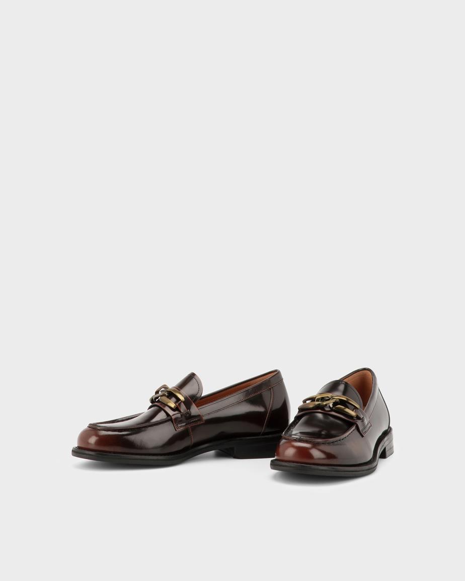 Linn loafers Brown, Polished Leather