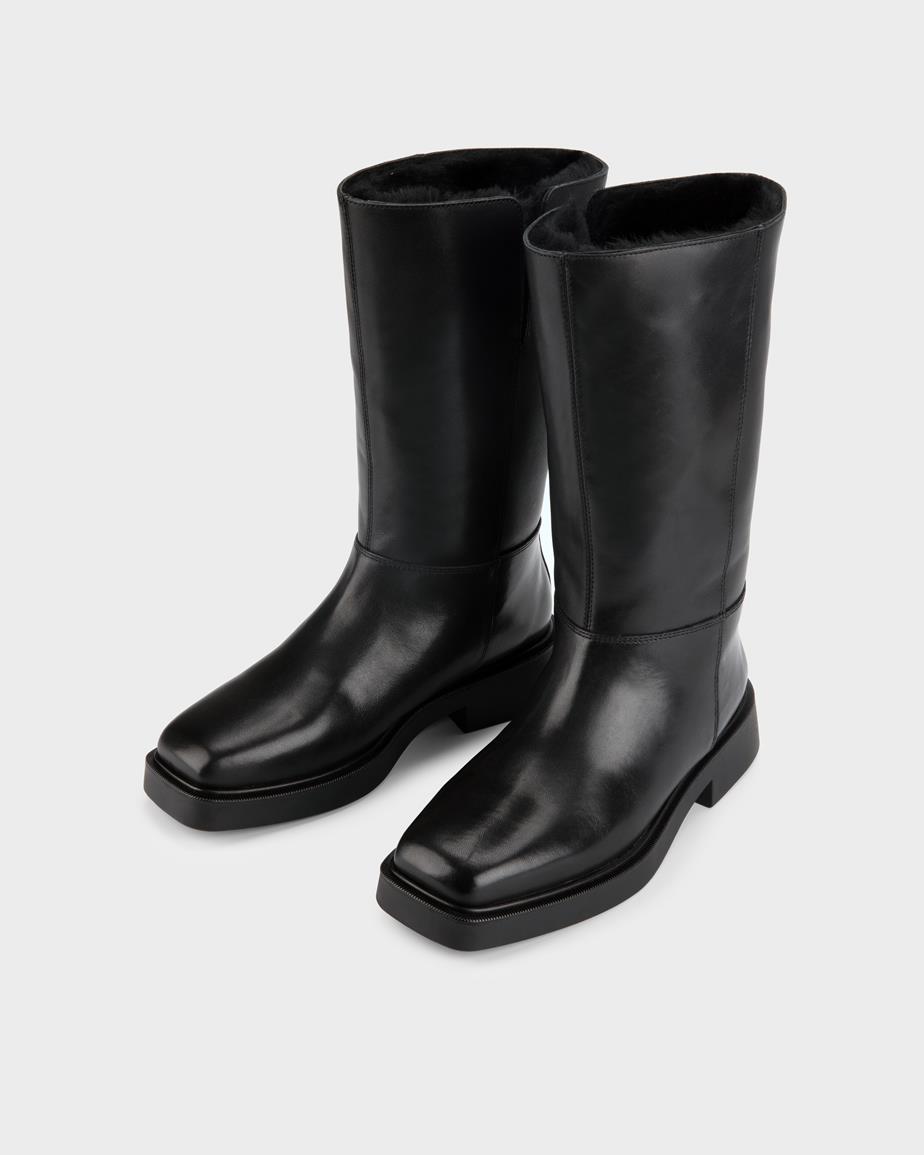 Jillian stiefel Schwarzes, Leder