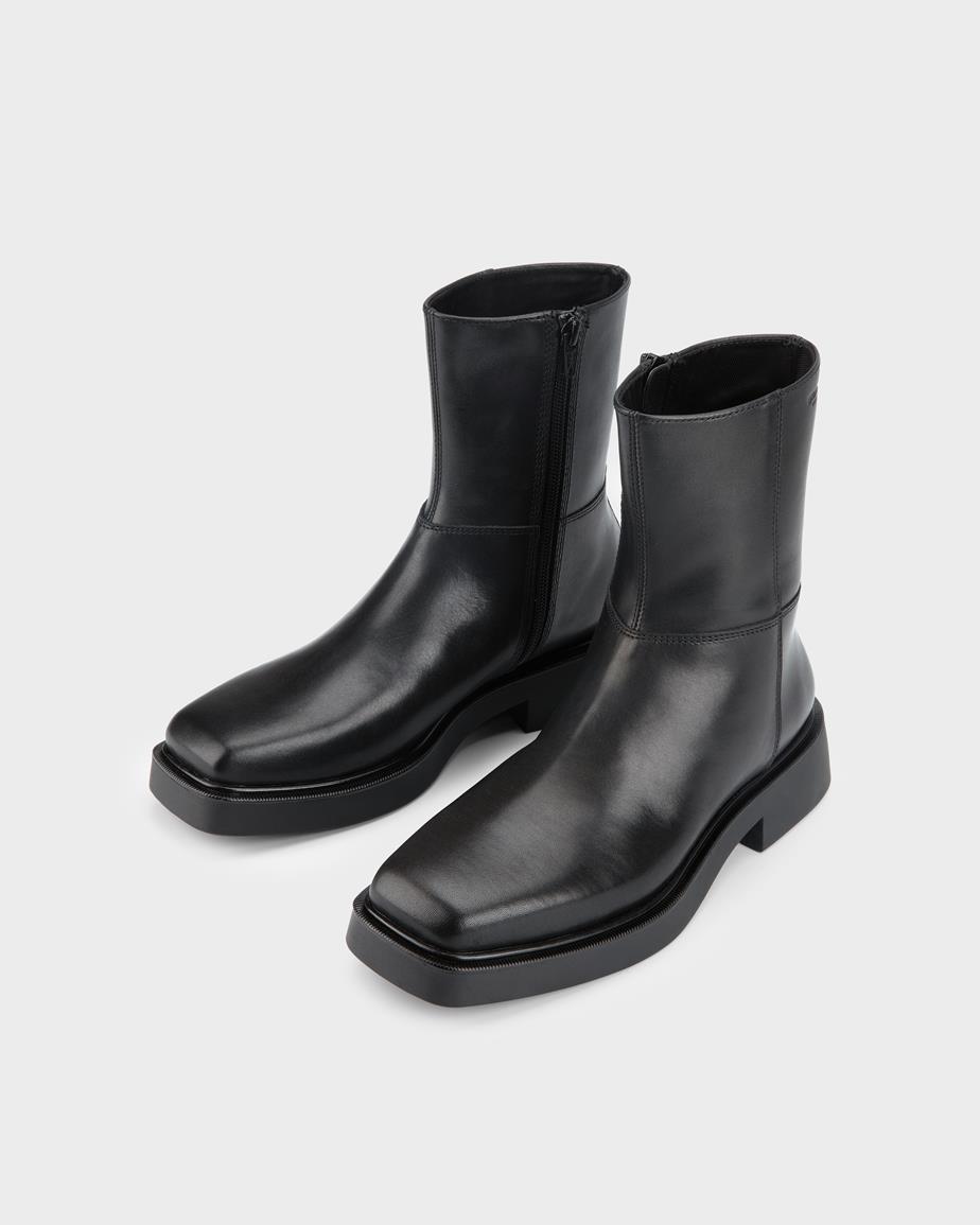Jillian stiefel Schwarz, Leder