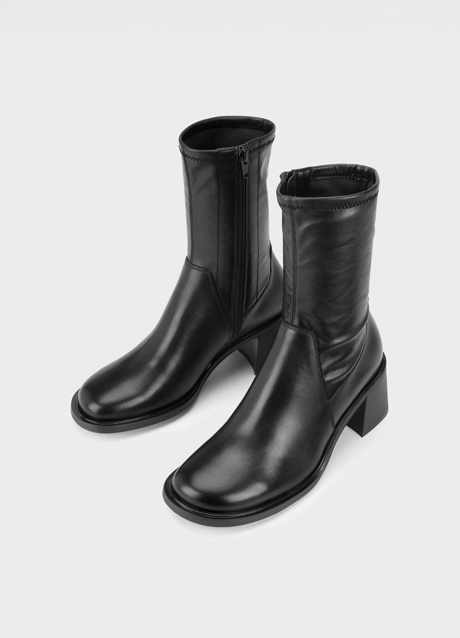 Vega stiefeletten Schwarzes, Leder/Kombination