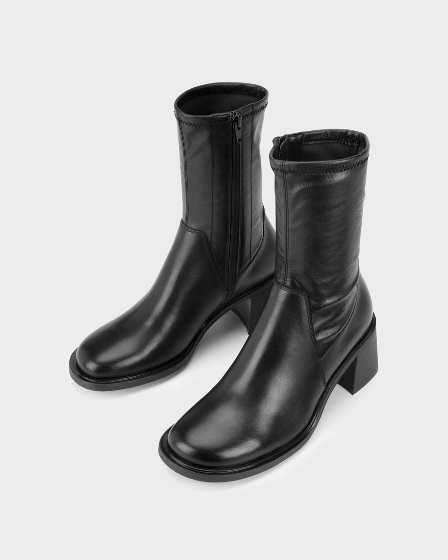 Vega stiefeletten Schwarzes, Leder/Kombination