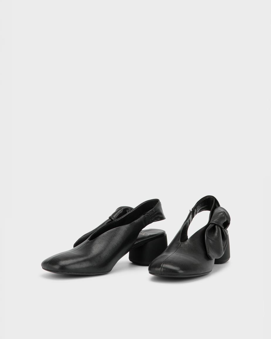 Livia pantofi cu toc Negru, Piele
