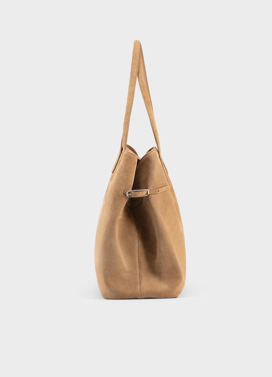 Cannes tasche BEIGE VELOURSLEDER