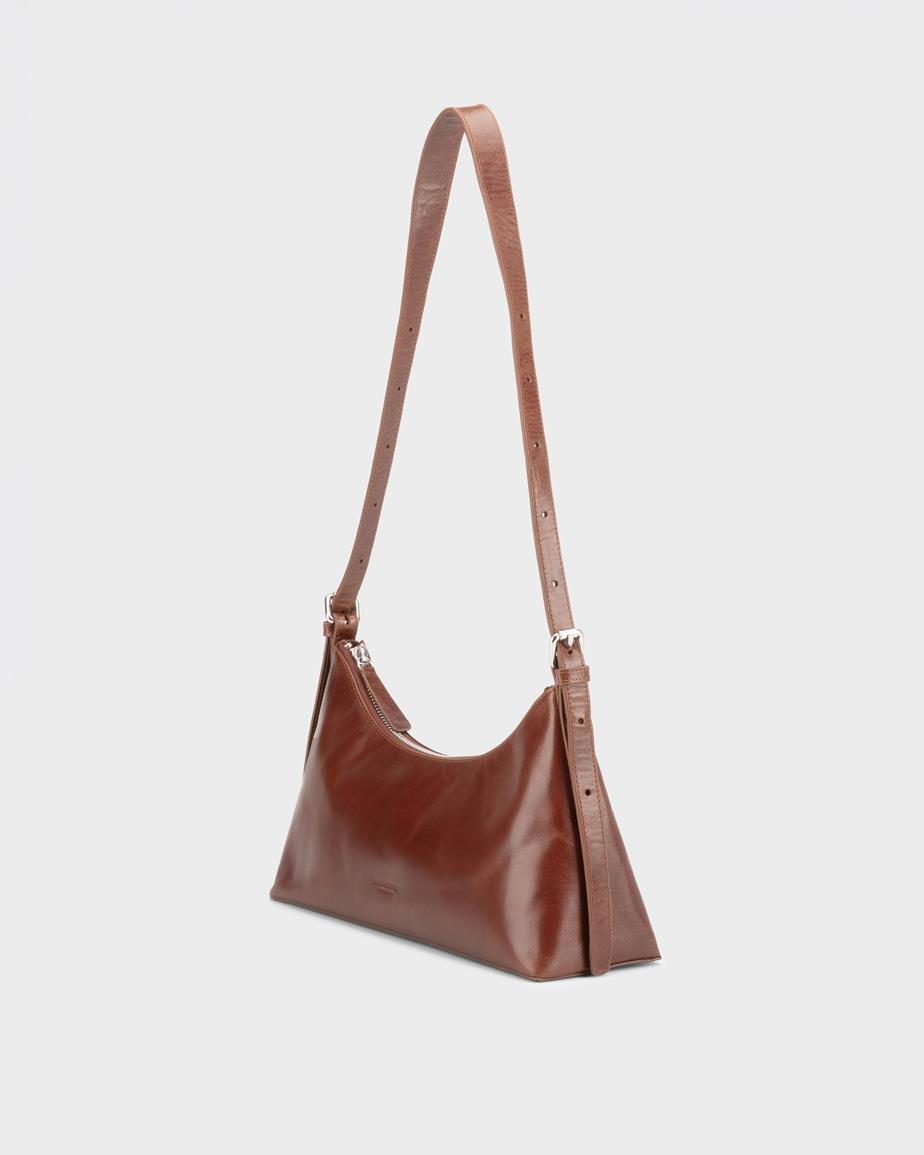 Bari mini bag Brown, Leather
