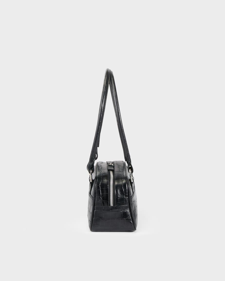 Nomi mini tas Zwart, Reliëfleer