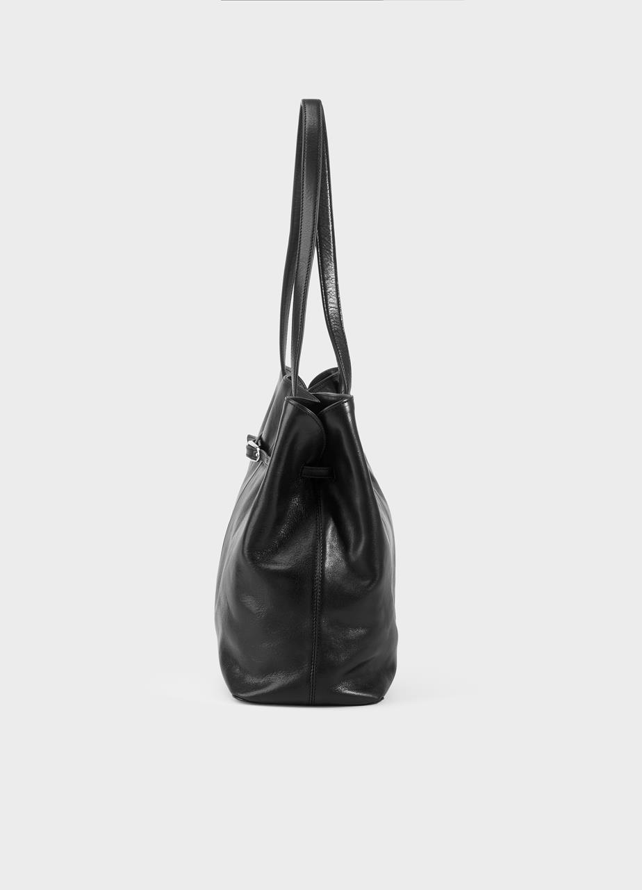 Cannes mid bag BLACK LEATHER