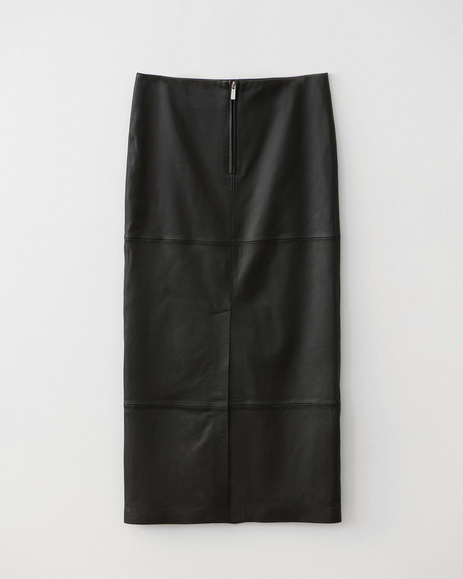 The maxi skirt Schwarzes, Leder