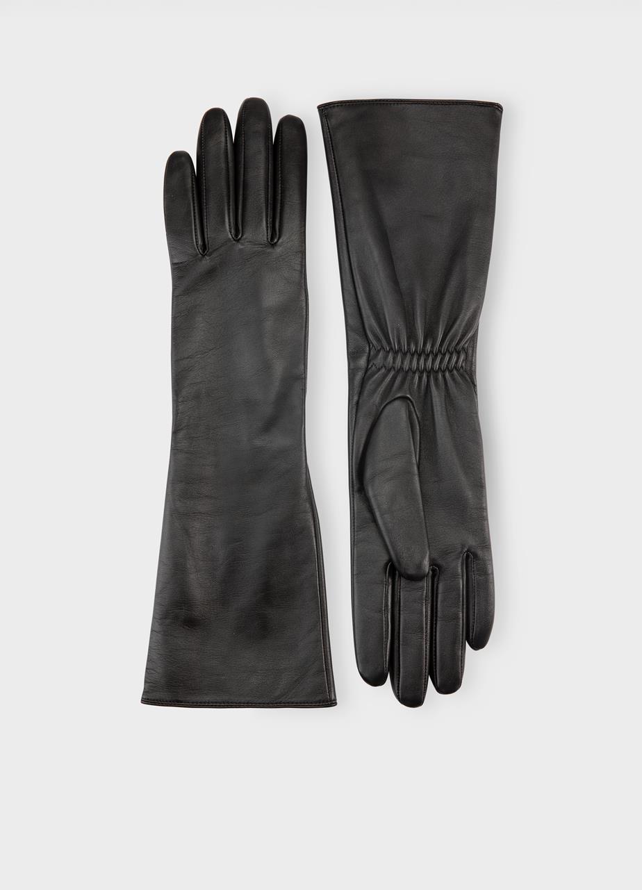 Extra long glove w NOIR CUIR