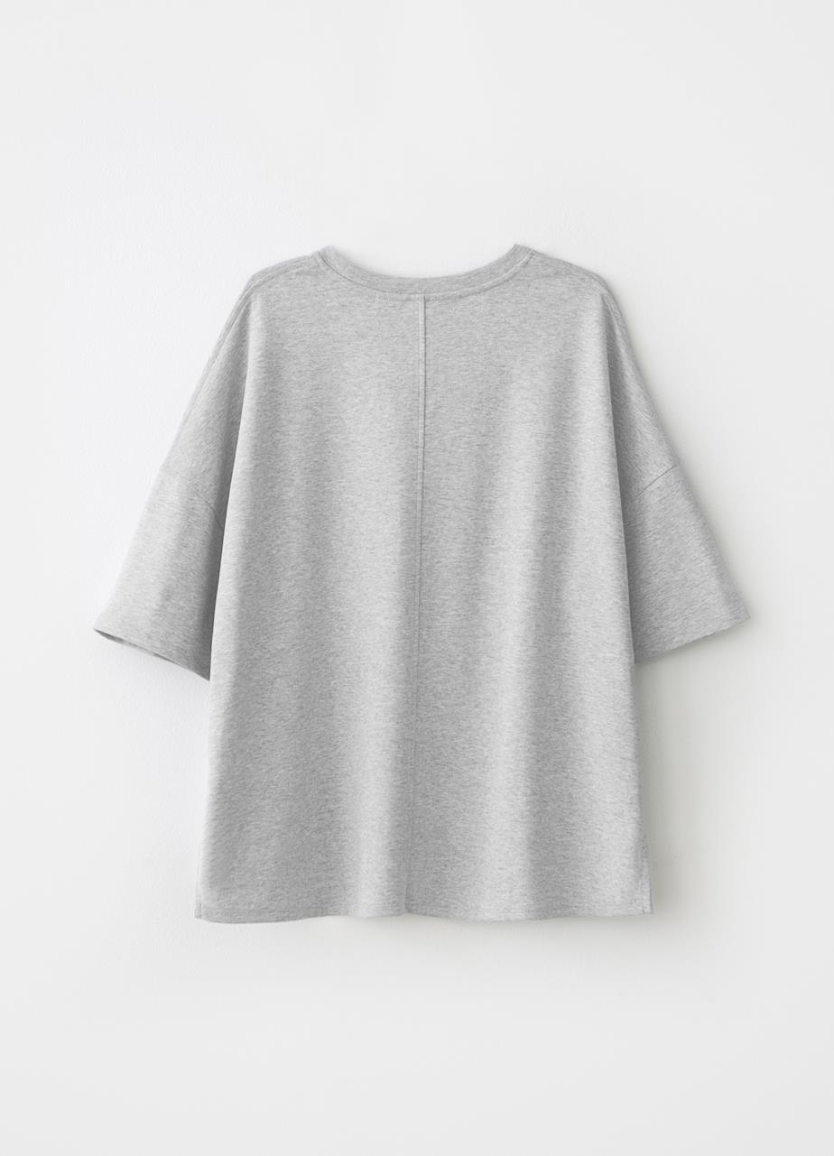 Boxy t-shirt Cinzento tecido
