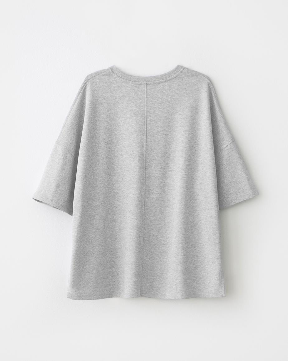 Boxy t-shirt w Grey, Textile