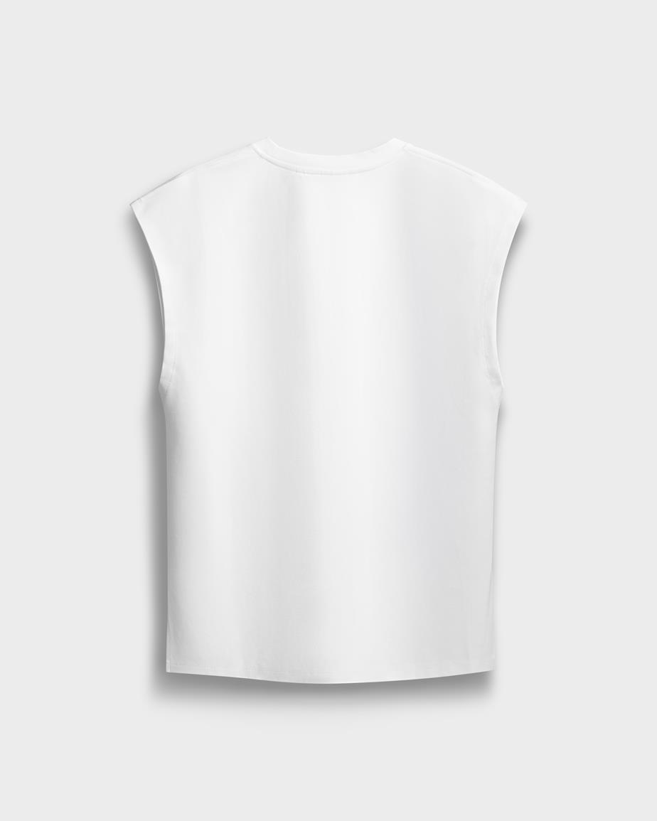 Boxy tank top Weißes, Textil