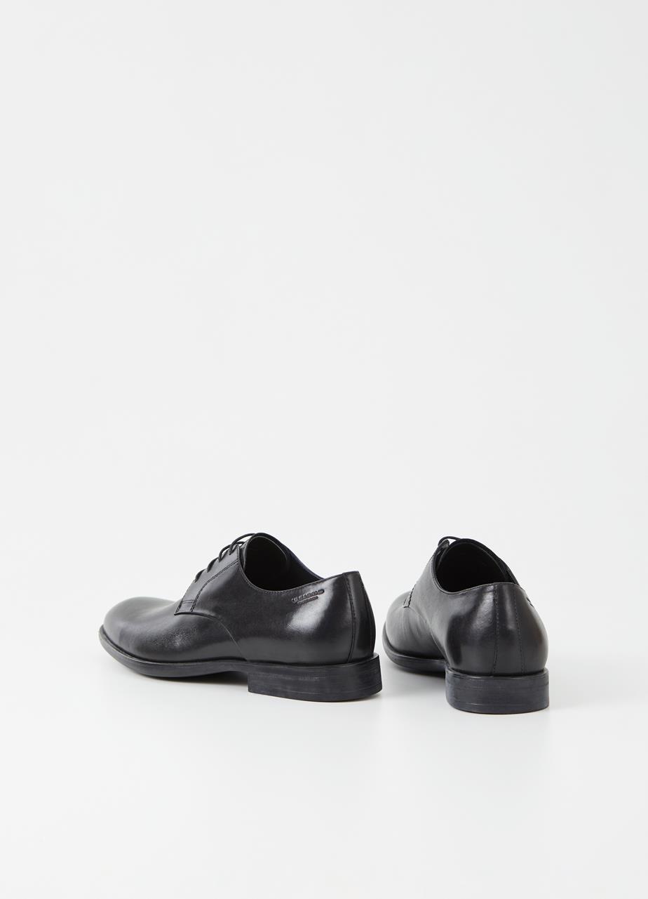 Harvey zapatos Negro cuero