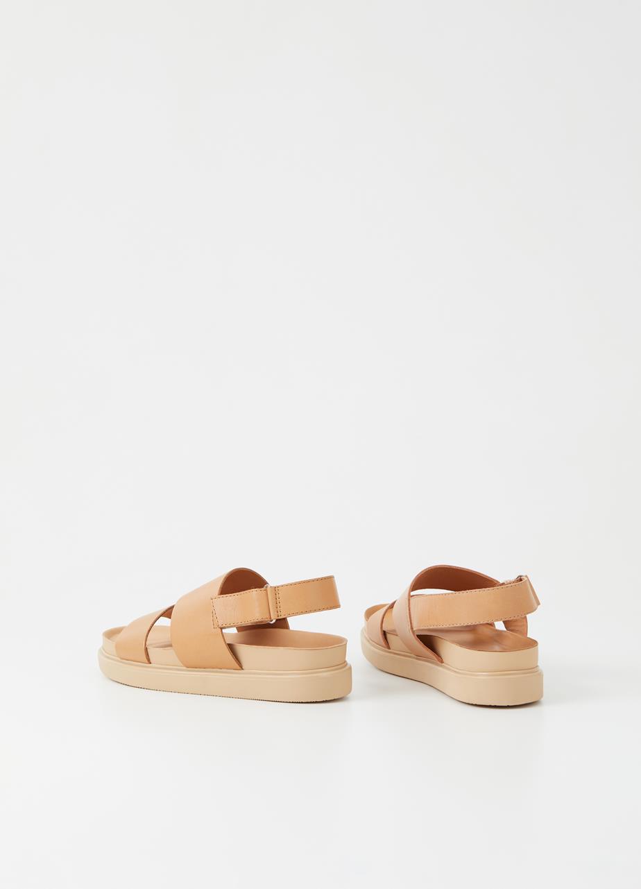 Erin sandales Beige, Cuir