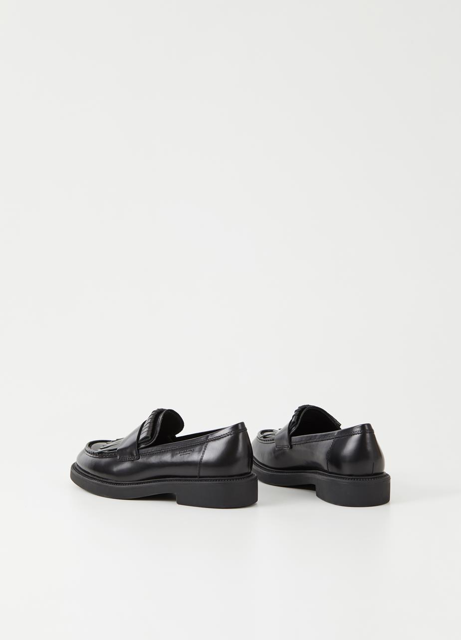 Alex w loafer Black polished leather