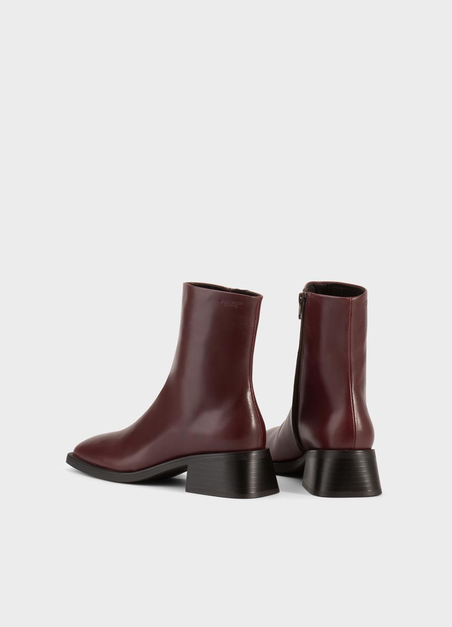 Blanca ankle boots Dark Red leather