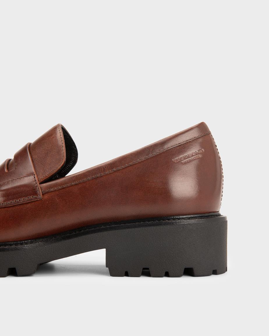 Kenova loafers Mörkrött, Skinn