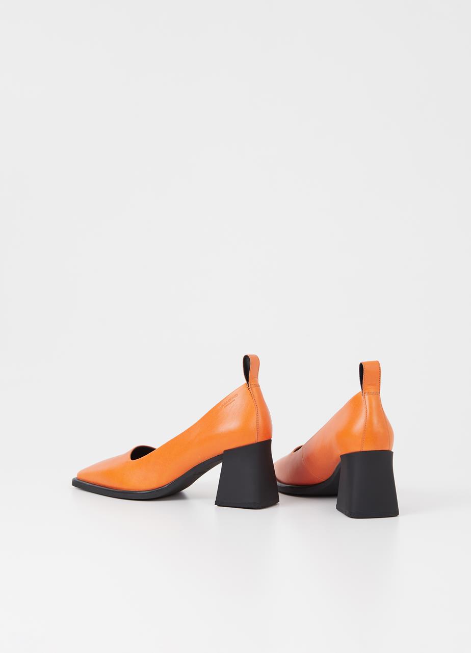 Hedda pumps Orange läder
