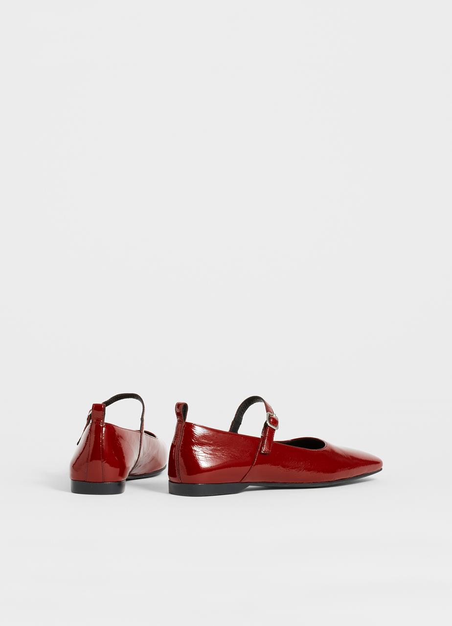 Delia zapatos Rojo Oscuro charol