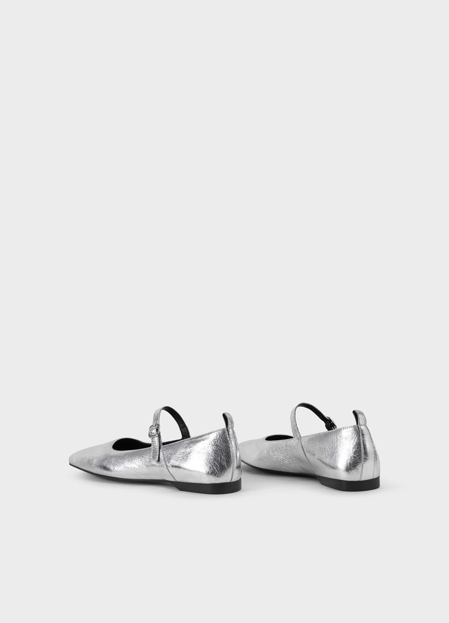 Delia lage schoenen Zilver metallic leer