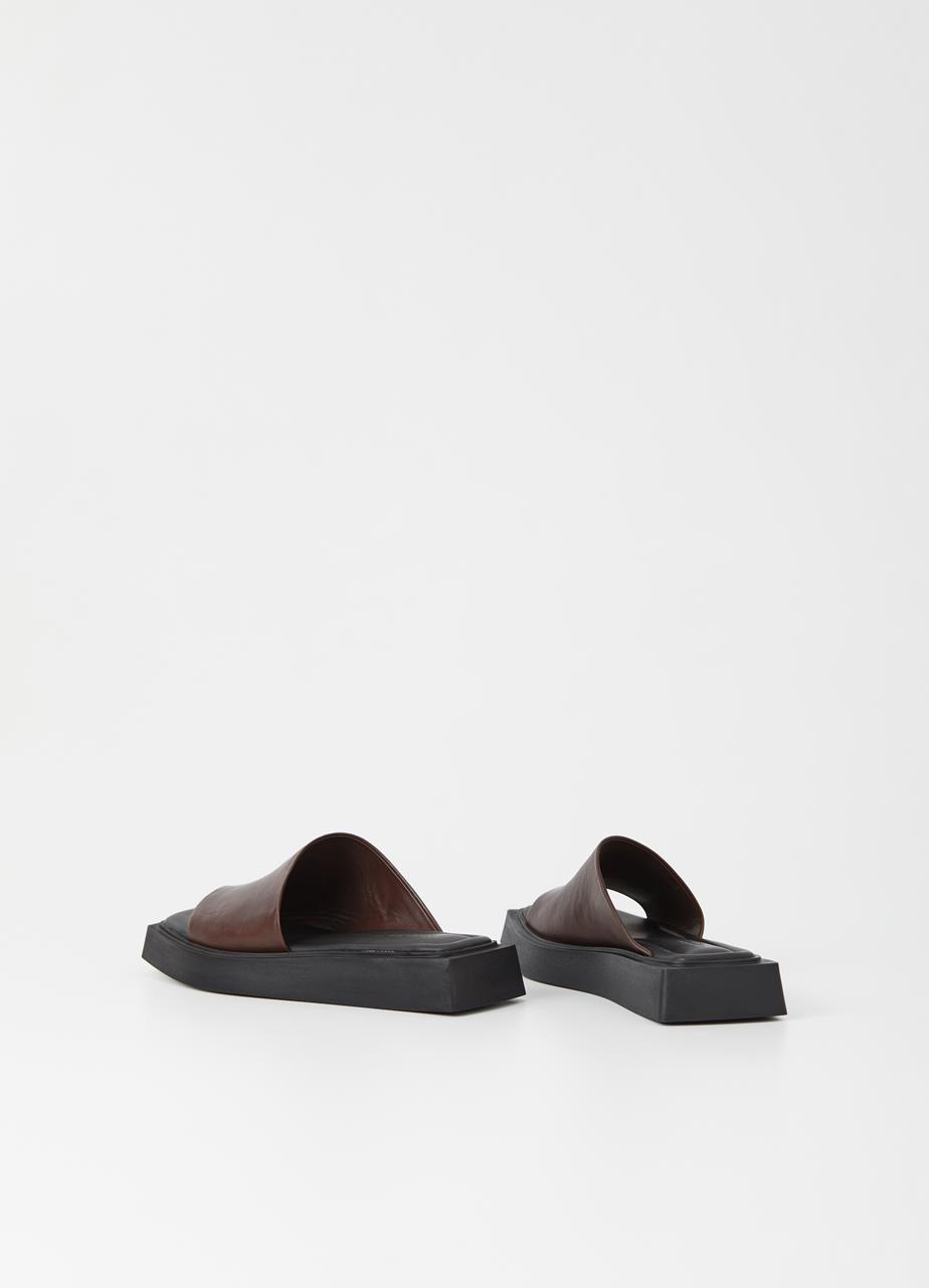 Evy sandalias Marrón Oscuro cuero