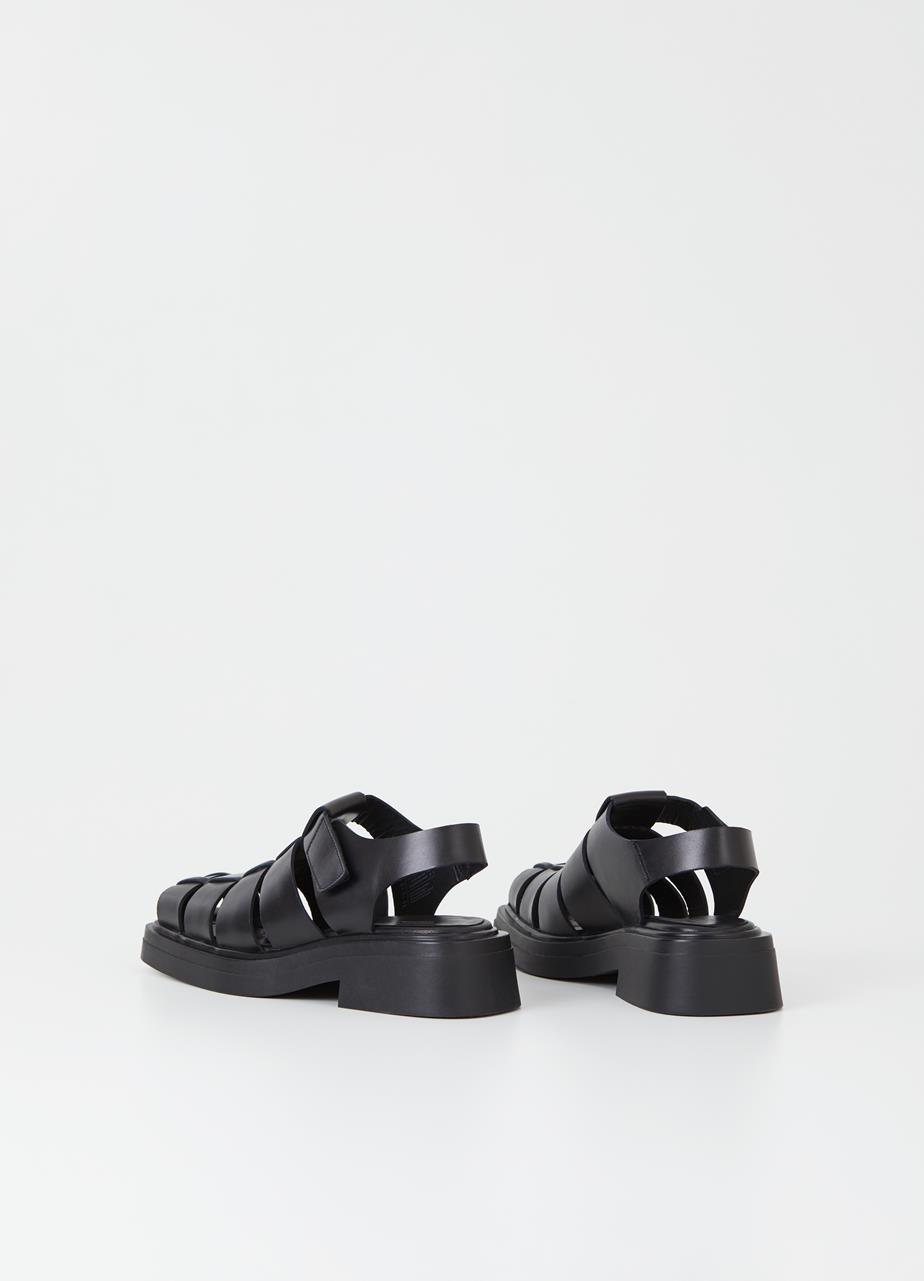 Eyra sandales Noir cuir