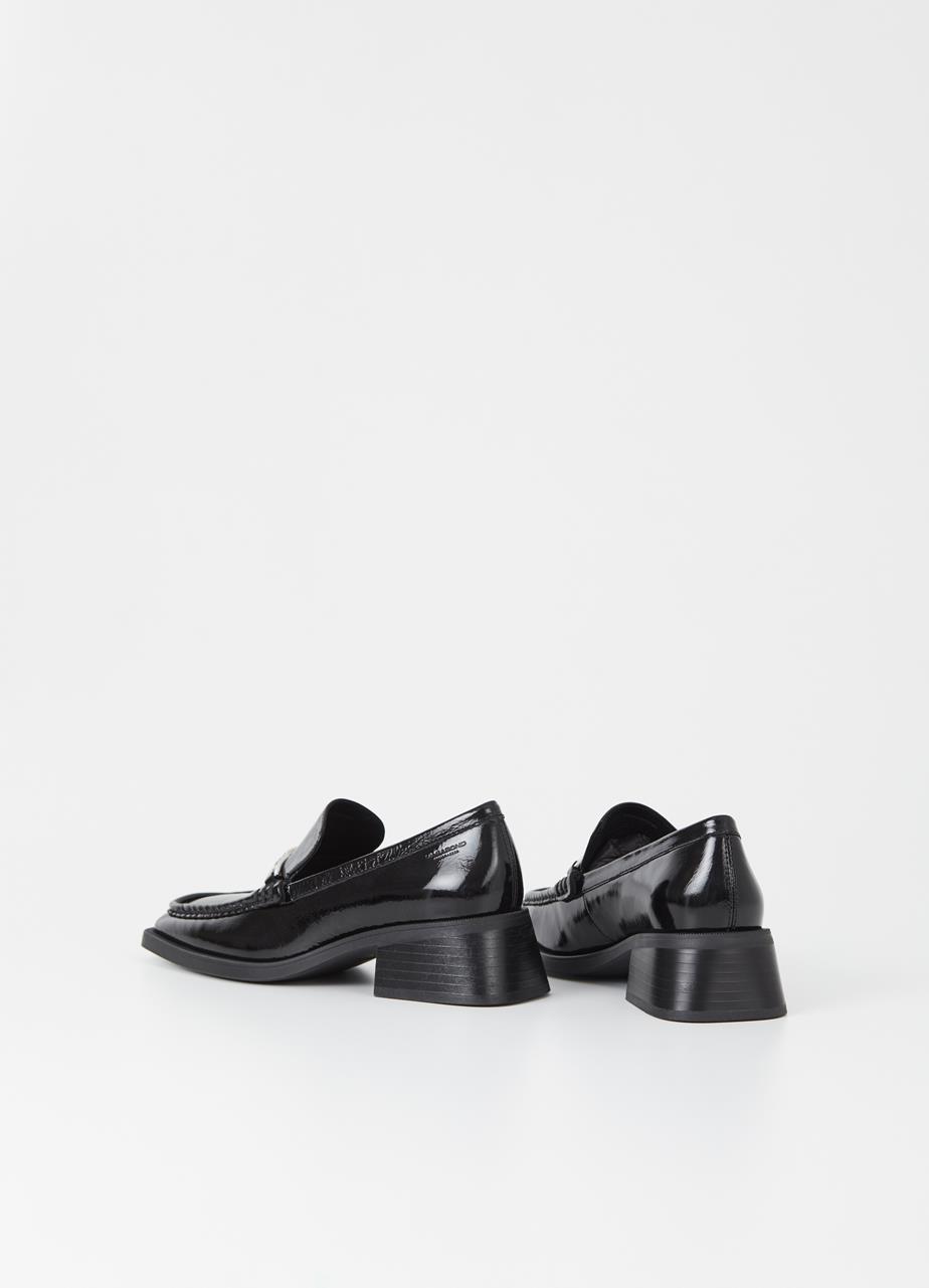 Blanca loafer Black crınkled patent leather
