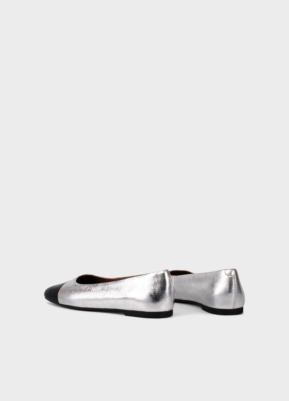 Jolin halbschuhe Silber leder/metallic