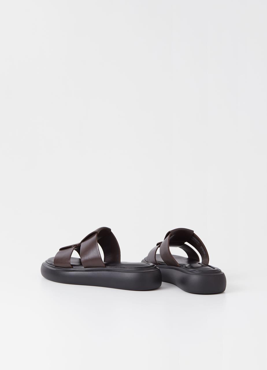 Blenda sandálias Castanho-Escuro couro