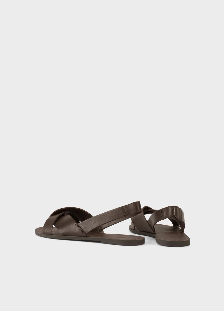 Tia 2.0 sandalen Dunkelbraun, Leder