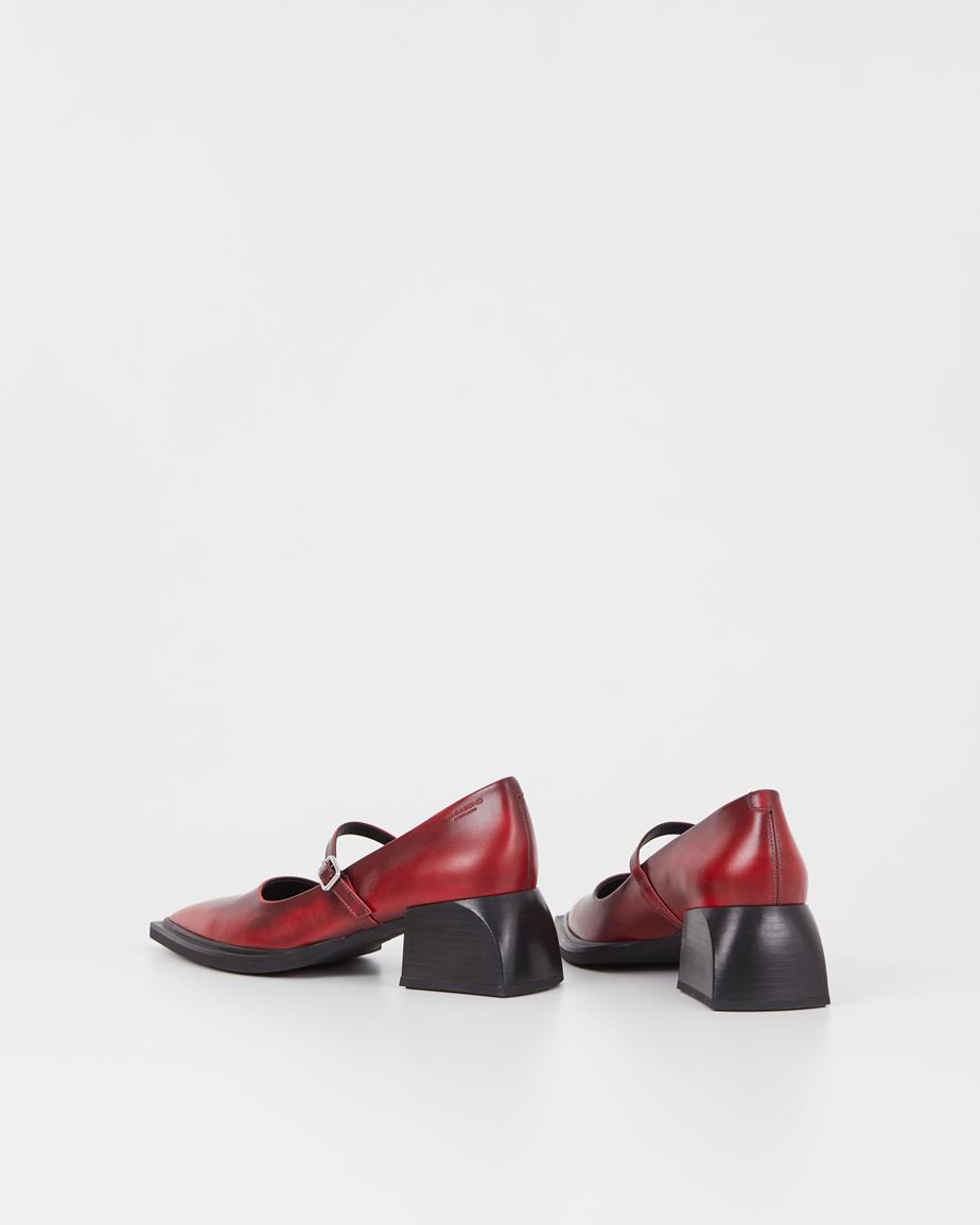 Vivian pumps Rött, Brush-Off Skinn