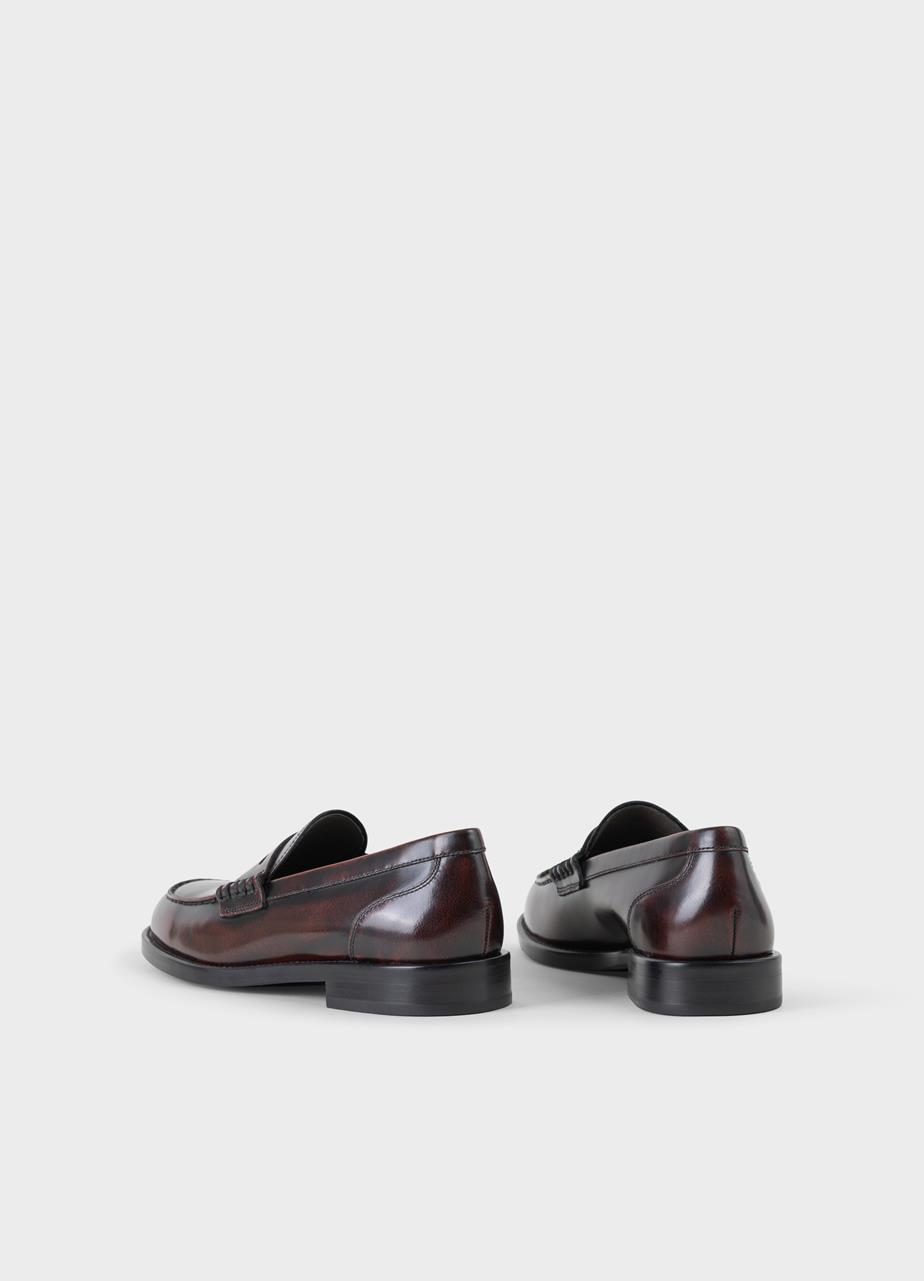 Naima loafers Dark Red polished leather