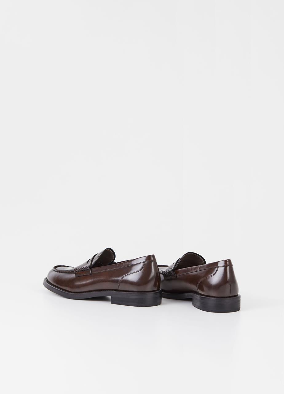 Naima loafer Dark Brown polished leather