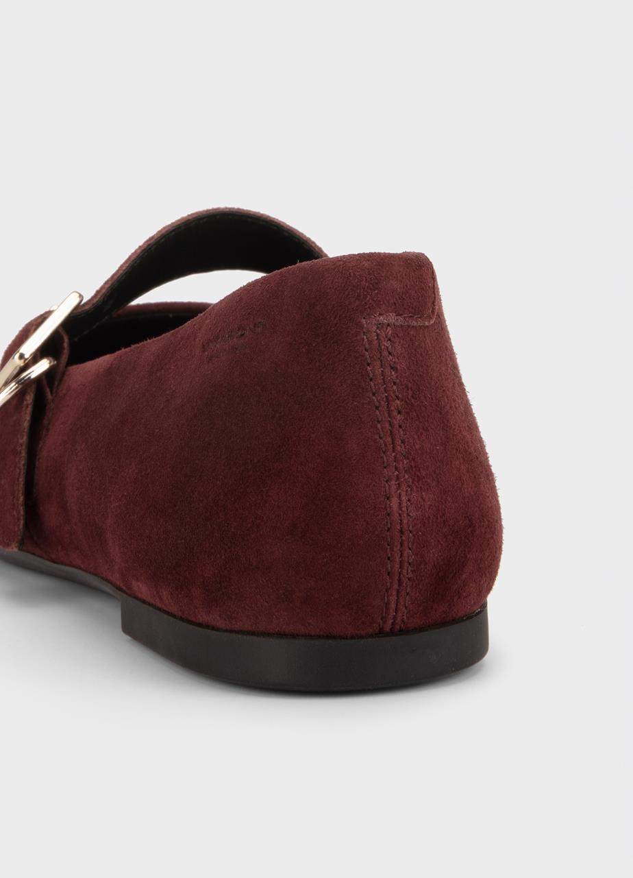 Jolin ballet flats Dark Red, Suede