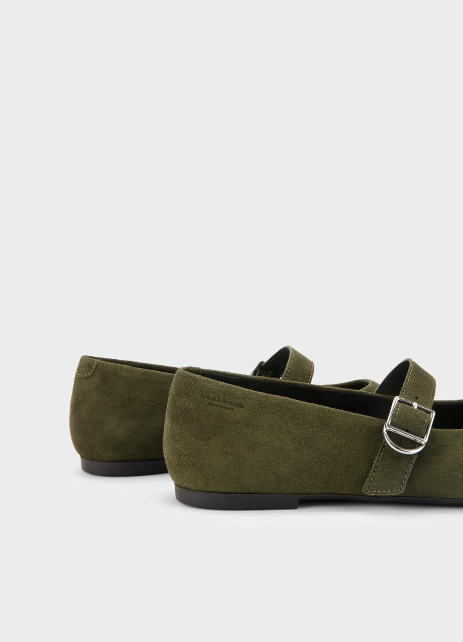 Jolin ballet flats Dark Green, Suede
