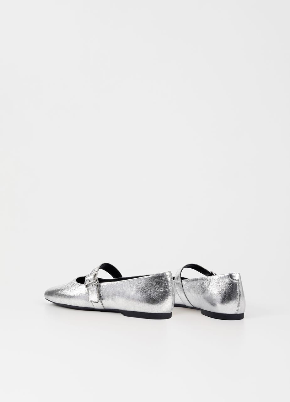 Jolin shoes Silver metallic leather