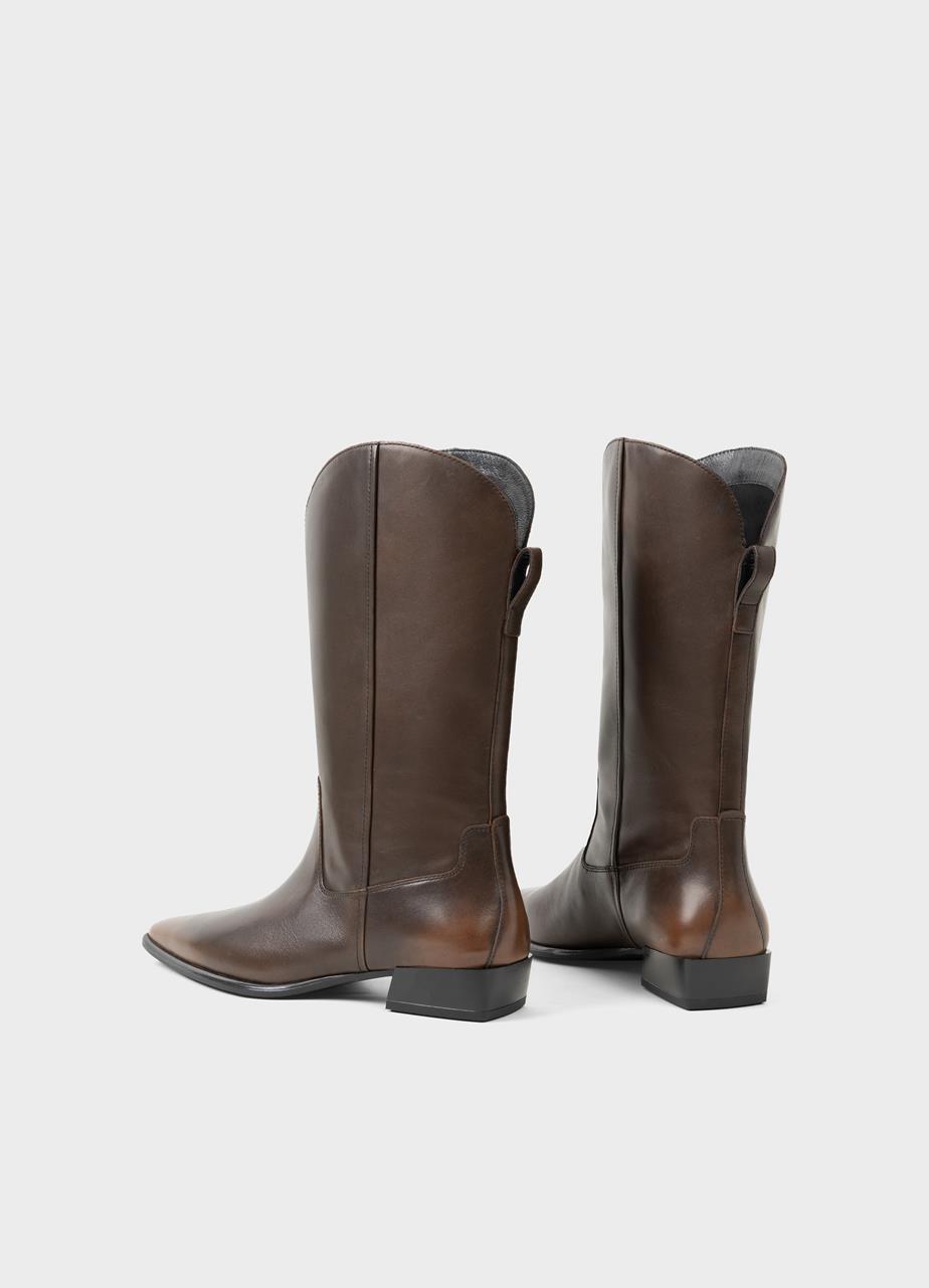 Nella boots Brown brush-off leather